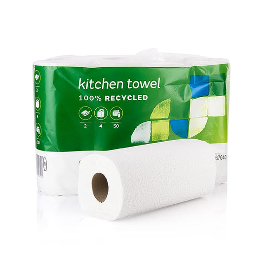 Essuie-tout, 4 rouleaux, 2 plis (PRIX PAR 4 ROULEAUX), 1 pce - Essuie-tout très absorbant à 2 plis, 4 rouleaux dans un multipack pratique