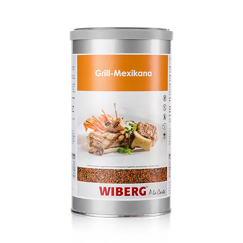 Mélange d'épices Wiberg Grill Mexikana Style au goût fort et épicé de chili et d'origan, idéal pour la viande, les légumes, les plats de pâtes et de riz