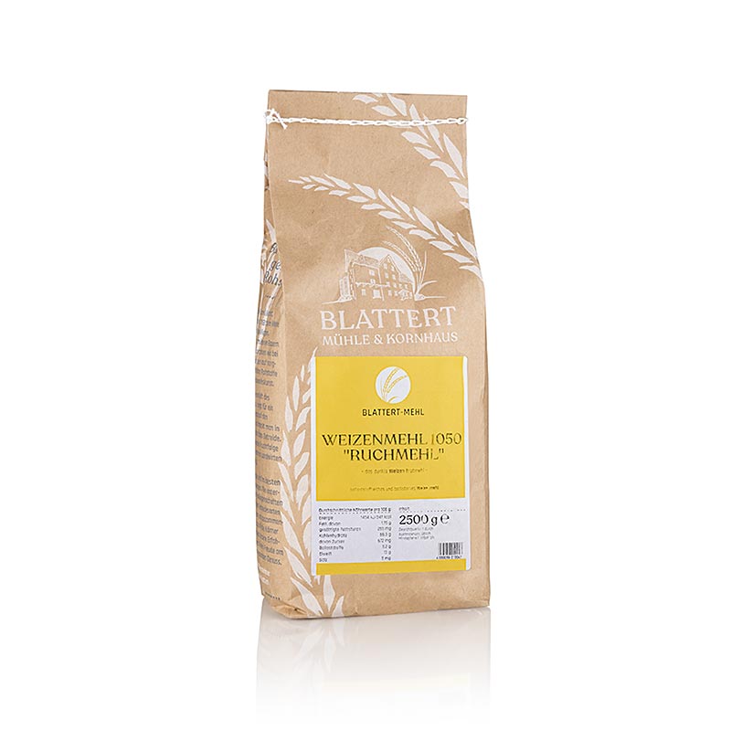 Farine de blé de haute qualité de type 1050 du moulin Blattert, idéale pour les pâtes et les mélanges à cuire Composante importante d'une alimentation saine et point de départ parfait pour des plats savoureux et nutritifs