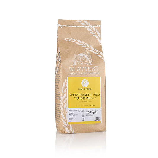 Farine de blé de haute qualité de type 1050 du moulin Blattert, idéale pour les pâtes et les mélanges à cuire Composante importante d'une alimentation saine et point de départ parfait pour des plats savoureux et nutritifs