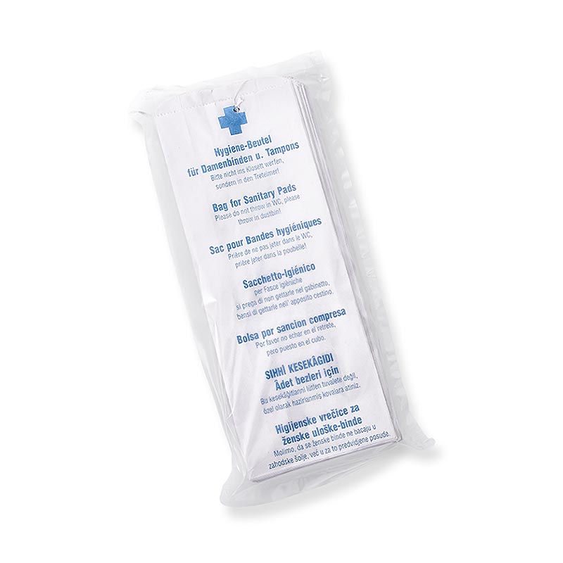 Sacs hygiéniques pour toilettes, papier, 100 pcs - sacs pratiques à usage unique pour l'élimination hygiénique du papier toilette