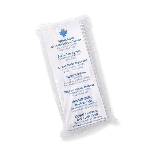 Sacs hygiéniques pour toilettes, papier, 100 pcs - sacs pratiques à usage unique pour l'élimination hygiénique du papier toilette