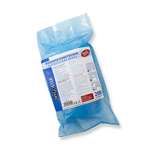 Recharge de lingettes de nettoyage/désinfection, bleu, 200 pièces, 1 pc - Pour le nettoyage et la désinfection du barbecue, facilement identifiables et réutilisables, 200 pièces par paquet Idéal pour un barbecue propre !
