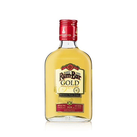 Worthy Park Rum Bar Gold 40% vol, Jamaica, 200 ml - Rhum jamaïcain de haute qualité dans une élégante bouteille de 200 ml