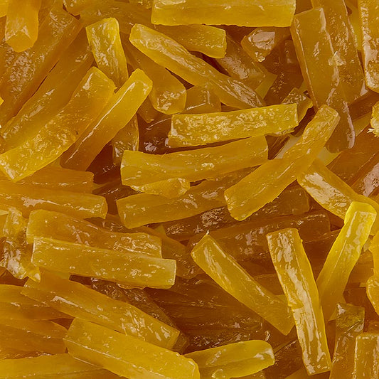 Grand emballage de 2,5 kg de lamelles de gingembre confit, au goût sucré et piquant