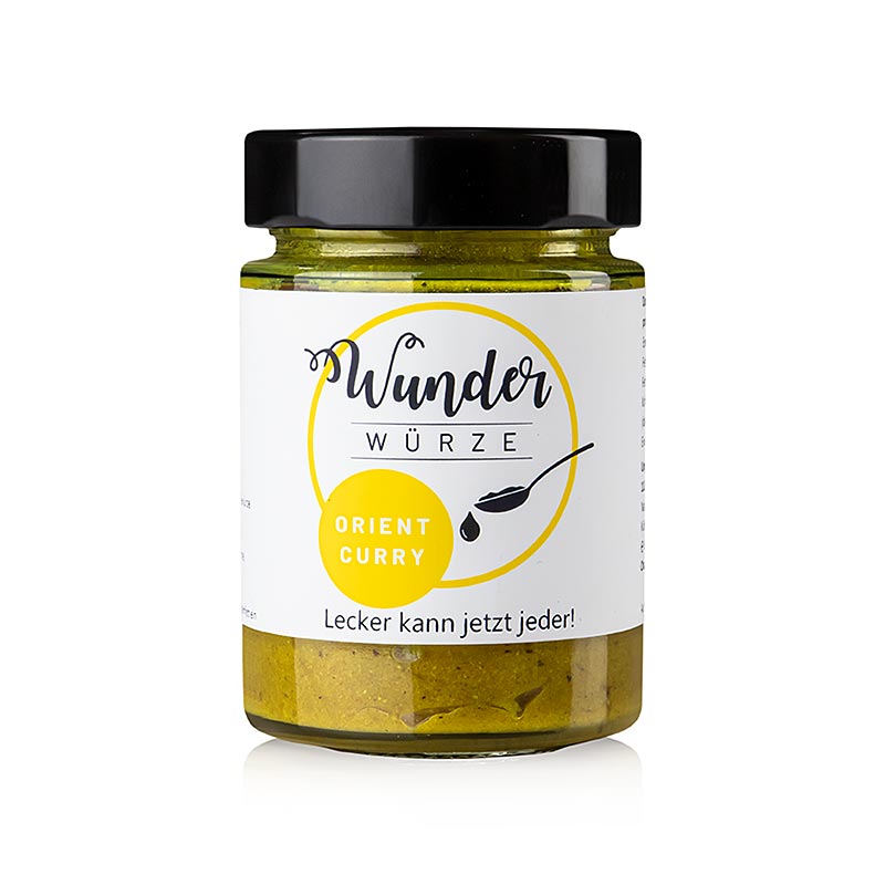 Orient Curry Marinade Wunderwürze, 165 g - un mélange d'huile et d'épices pour des arômes intenses pour griller, rôtir et cuire au four, convient également pour les plats froids, avec des arômes comme la truffe, la sauce soja, le miel et l'ail noir fermenté, longtemps stable et directement présent à la cuisson