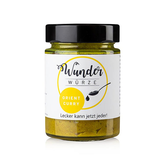 Orient Curry Marinade Wunderwürze, 165 g - un mélange d'huile et d'épices pour des arômes intenses pour griller, rôtir et cuire au four, convient également pour les plats froids, avec des arômes comme la truffe, la sauce soja, le miel et l'ail noir fermenté, longtemps stable et directement présent à la cuisson