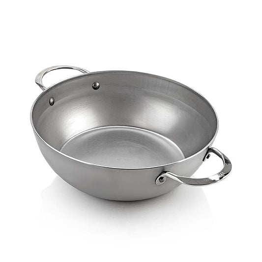 Mineral B Element marmite / poêle à frire deBUYER, 28cm, avec 2 poignées, idéale pour toutes les sources de chaleur Fabriquée en acier robuste avec un revêtement minéral pour d'excellentes propriétés anti-adhésives