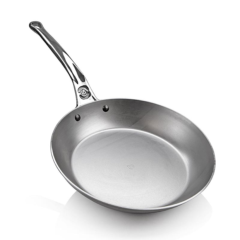 deBUYER Mineral B Element Pro Poêle à frire, 28cm (568028), 1 pce - Une poêle à frire de haute qualité de 28cm en acier laminé blanc indéformable, avec revêtement en cire d'abeille pour un meilleur effet anti-adhérent et une cuisson facile, convient à tous les types de cuisinières