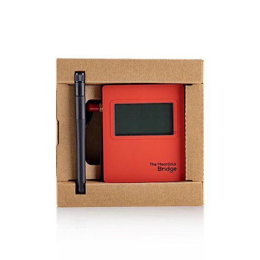 Le MeatStick WiFi Bridge (BR600), 1 pc, connecte l'appareil MeatStick au réseau domestique ou à Internet, ce qui vous permet d'accéder en ligne à vos données stockées dans le MeatStick Cloud, où que vous soyez.