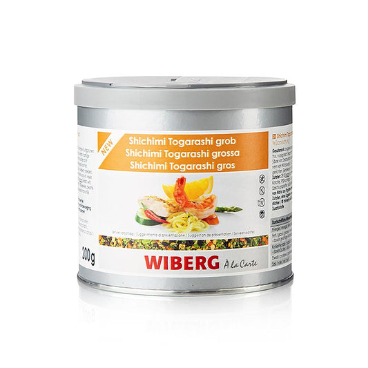 Wiberg Shichimi Togarashi, gros, mélange de condiments, 200 g - mélange d'épices traditionnel japonais composé de sept ingrédients, idéal pour assaisonner les sushis et les plats asiatiques