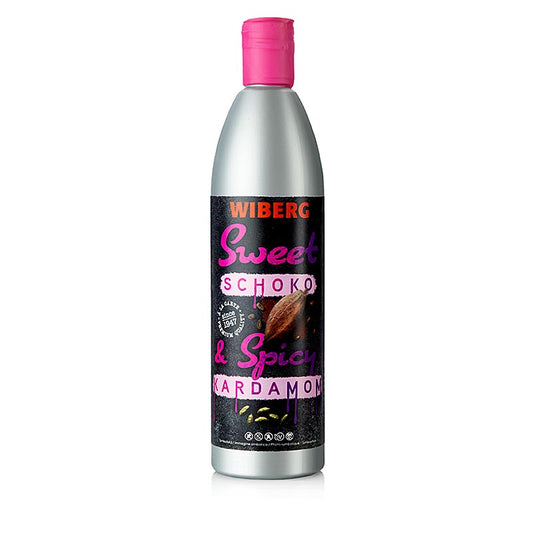 Le chocolat noir et la cardamome confèrent à la Sauce Sweet and Spicy WIBERG - Chocolat & Cardamome, 500 ml une note gustative unique, idéale pour affiner les coupes de glace, les sorbets, les parfaits, les mousses, les tartes, les gâteaux, les pancakes, les crêpes et de nombreuses autres créations de dessert.