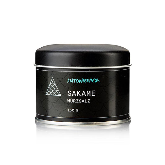 Heiko Antoniewicz - Sakame sel de poisson, 130 g : Sel d'assaisonnement unique pour le poisson, fumé, tamponné avec de la cendre de bambou et de la poudre d'algues pour un goût marin intense.
