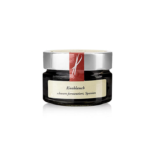 Ail noir, entier, fermenté, Altes Gewürzamt, 80 g - une délicatesse douce et gélatineuse, parfaite pour la viande, la volaille, le poisson, les sauces ou les légumes, après 12 semaines de fermentation