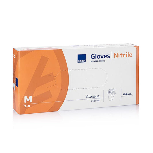 Gants jetables en nitrile blanc taille M, non poudrés, 100 pièces - gants jetables en nitrile de haute qualité à usage unique