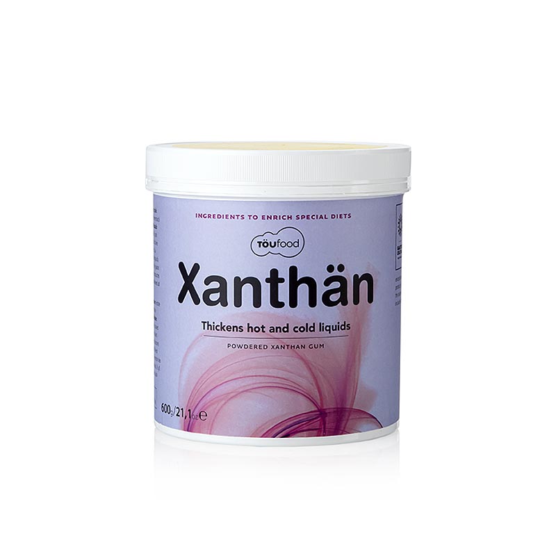 Épaississant TÖUFOOD XANTHÄN de haute qualité à base de gomme xanthane pour sauces, soupes et vinaigrettes, résistant à la chaleur et à la congélation, idéal pour les cuisiniers amateurs et les professionnels de la restauration - paquet de 600g