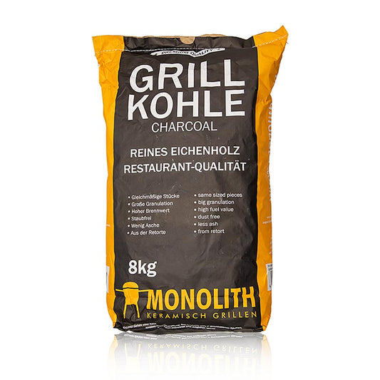 Charbon de bois Monolith 8 kg Emballage produit pour gril et accessoires de barbecue