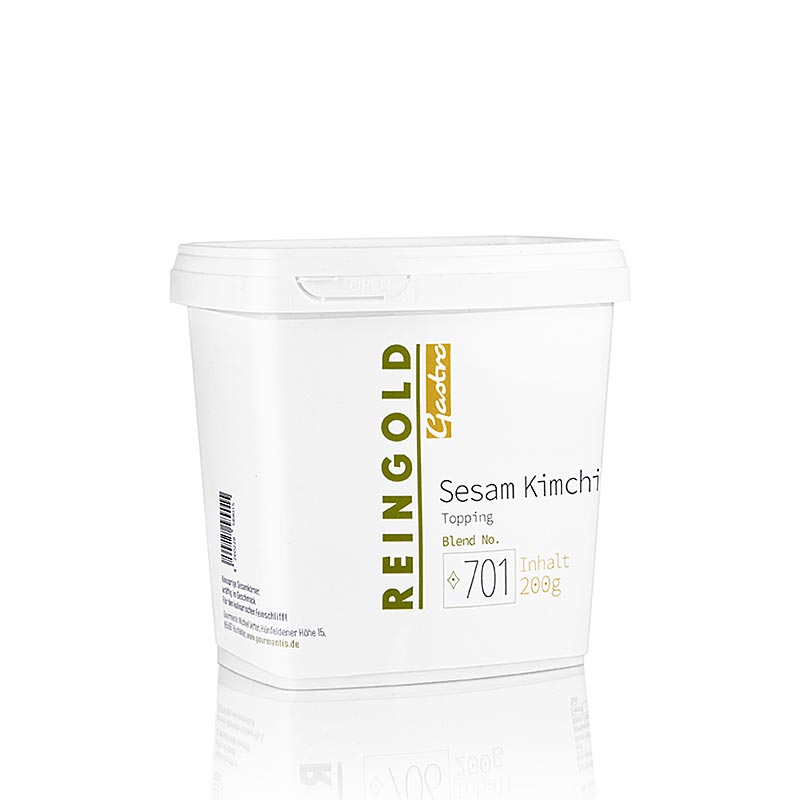 Image d'un produit Reingold - Sésame au goût de kimchi (Kim Chee), 200 g, qui peut être utilisé comme nappage avec du sésame croustillant idéal dans la cuisine asiatique, mais aussi dans d'autres recettes fantaisistes