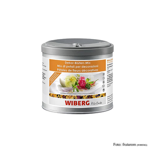 Wiberg Mélange de fleurs décoratives, mélange de fleurs (269432), 25 g - Mélange fleuri et aromatique de fleurs de mauve, de rose, de calendula et de tournesol, idéal pour garnir et décorer les salades, les desserts, etc.