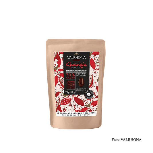 Chocolat noir Valrhona Guanaja Callets, 250 g, 70% de cacao, goût très intense Convient pour fondre en petites portions