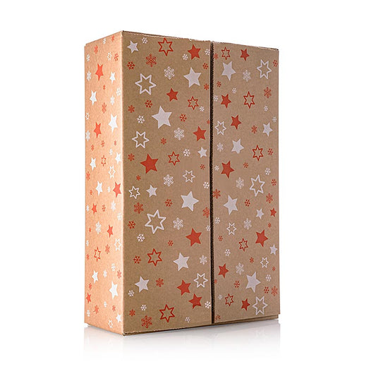 Carton d'expédition étoiles 600 avec 3 compartiments, 425x278x205mm, idéal pour les produits non alimentaires et le matériel informatique, emballage cadeau, 3 compartiments, la taille offre un maximum de protection, idéal pour les accessoires de barbecue et les récipients
