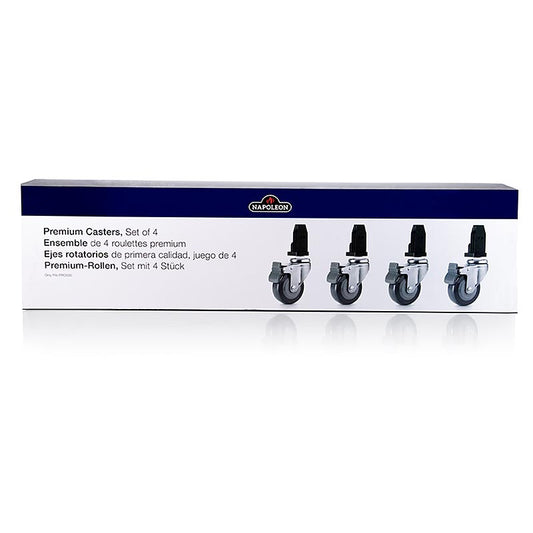 Napoleon Roues Heavy Duty Kit de roues pivotantes pour barbecue Prestige PRO, 4 pcs - A set of heavy-duty swivel casters designed for Napoleon Prestige PRO grills