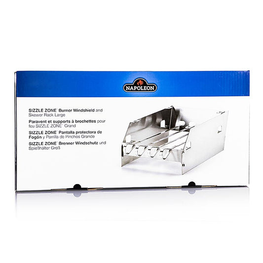 Accessoires pour barbecue Napoleon - Paravent pour SIZZLEZONE, grand, 1 pc : Protège la SIZZLEZONE du vent pour assurer une répartition uniforme de la chaleur