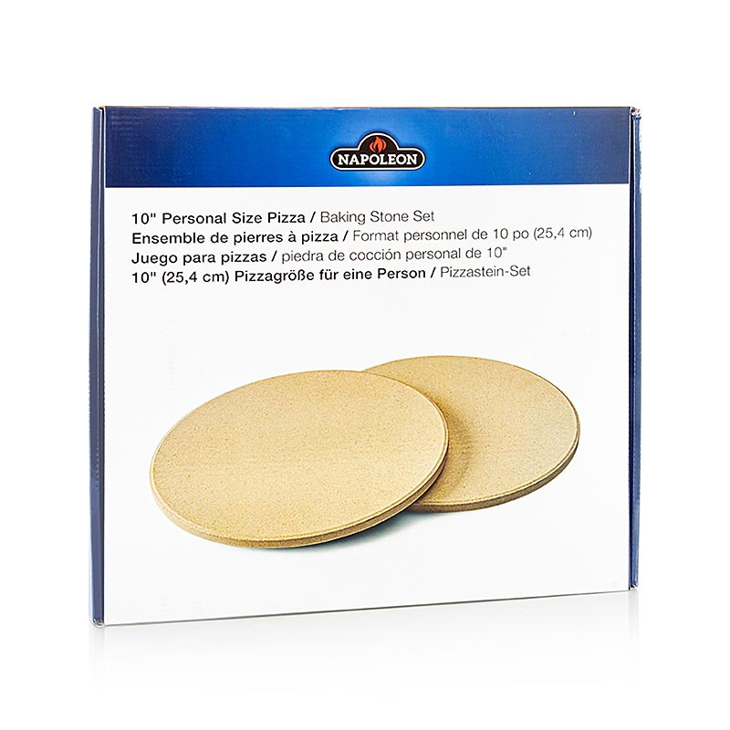 Two-piece Napoleon Grill Accessories - Pizza Stone Set, designed for Travel Q Ø25cm grill, perfect for making delicious homemade pizzas outdoors