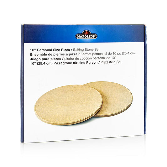 Two-piece Napoleon Grill Accessories - Pizza Stone Set, designed for Travel Q Ø25cm grill, perfect for making delicious homemade pizzas outdoors