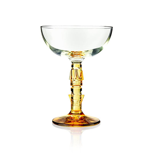 Verre Tiki Coupe, orange, 250ml, Libbey Glass (824704), 1 pc - verre à cocktail élégant de 250 ml en orange, résistant au lave-vaisselle, avec un calice large et une tige courte, idéal pour les cocktails exotiques et les long drinks, parfait pour les bars et les baristas à domicile