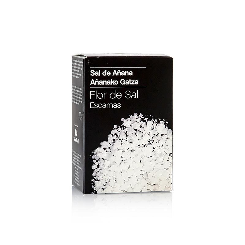 Flor de Sal de Añana, sel marin primitif espagnol, 125 g - Flocons de sel marin primitif croustillants de la vallée Salado de Anana, récoltés de manière traditionnelle selon les principes Slow Food et déclarés patrimoine agricole mondial de l'UNESCO