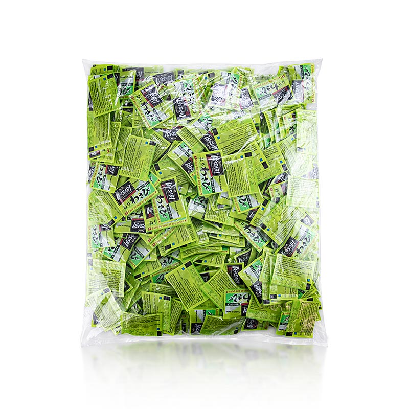 Pâte de raifort vert en sachet, idéale pour la préparation de sushis et de sashimis