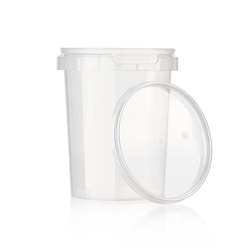 Boîte en plastique « Circlecup », ronde, avec couvercle, ø 95 x 120 mm, 520 ml, 1 pièce | Non alimentaire / Quincaillerie / Accessoires pour barbecue | thungourmet