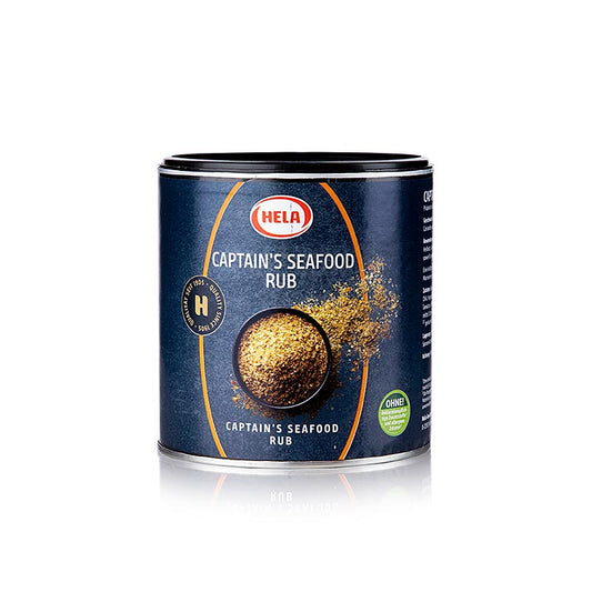 HELA Rub Captain's Seafood, préparation d'épices pour poissons & fruits de mer, 400 g - condiment avec un mélange raffiné d'herbes et d'épices, parfait pour les plats de fruits de mer, facile à doser et pour les amateurs de poisson et les cuisiniers amateurs