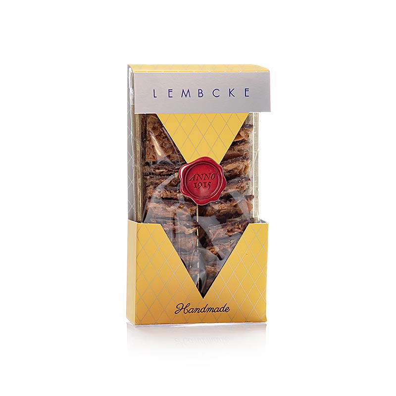 Un délicieux mélange de caramel et d'amandes effilées avec un soupçon de chocolat noir.