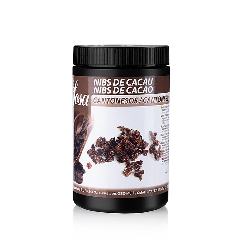 Nibs de fèves de cacao caramélisées de Sosa de Canton, emballage de 500 g, idéal pour garnir les desserts et les créations en chocolat