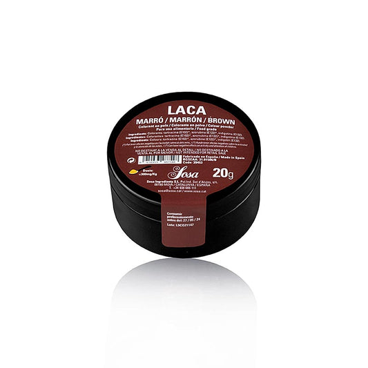 Colorant alimentaire Sosa marron, poudre, soluble dans la graisse (39453), 20 g