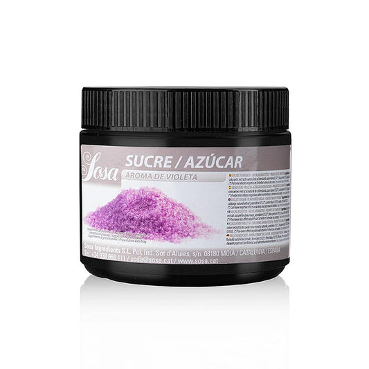 Sucre Sosa à l'arôme de violette (39295), 450 g - Donnez à vos desserts, gâteaux et boissons une délicate note florale grâce à ce sucre unique, séduit par le goût et l'arôme enchanteurs de la violette.