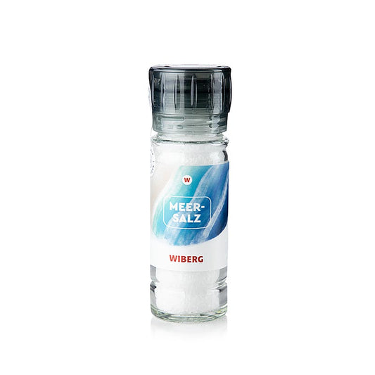 Moulin à épices Wiberg Sel de mer, gros, non iodé, 120 g - Moulin pratique avec du sel de mer soigneusement sélectionné pour assaisonner les plats