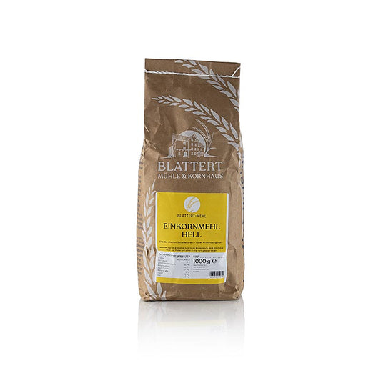Farine d'engrain, claire, Moulin Blatter, 1 kg - Farine de qualité supérieure, à base de grains soigneusement sélectionnés, pour de délicieux pains, gâteaux et pâtes, idéale pour les cuisiniers passionnés et les cuisiniers amateurs