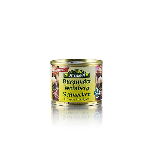 Escargots de Bourgogne (Helix Pomatia) de Feinkost Dittmann, utilisables de manière polyvalente dans différents plats
