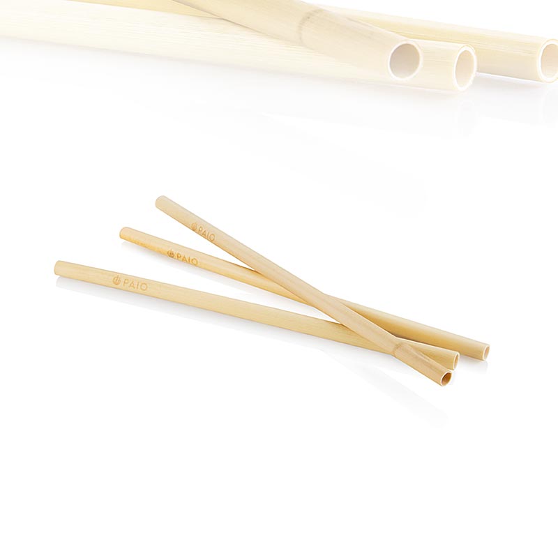 Pailles en roseau - Longdrink - 21cmx8mm, Paio, 200 pcs, durables et compostables, adaptées aux boissons froides et chaudes, hygiéniques et solides