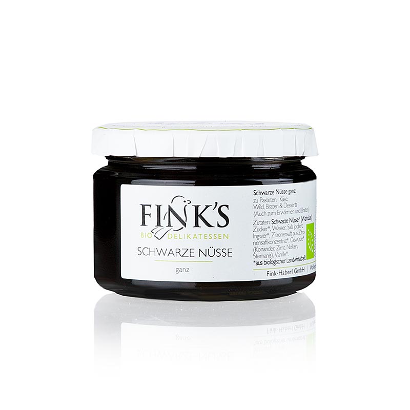Noix noires dans un sirop corsé, fabriqué à la main et en édition limitée, convient pour accompagner le fromage, le gibier ou la crème glacée, BIO, 270 g