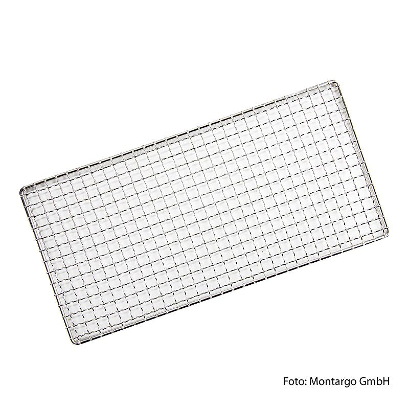 SHICHIRIN Yakiniku Grille en acier inoxydable, carrée, 400x200mm, Yakiniku montargo, 1 pc