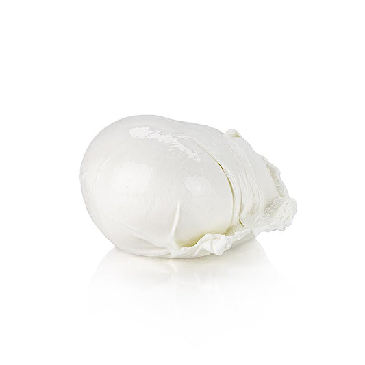 Burrata di Bufala, Mozzarella de bufflonne avec cœur de crème, 125 g - Une spécialité fromagère délicate, agrémentée d'un cœur de crème onctueux, idéale à déguster nature ou en garniture de pizza.