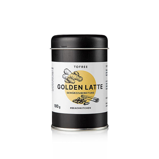 Mélange d'épices TOFREE-north Golden Latte, 100 g, idéal pour le Golden Latte avec du curcuma, de la cannelle, du gingembre et du poivre noir, riche en antioxydants et en propriétés anti-inflammatoires, parfait pour les amateurs d'épicerie fine et les cuisiniers amateurs