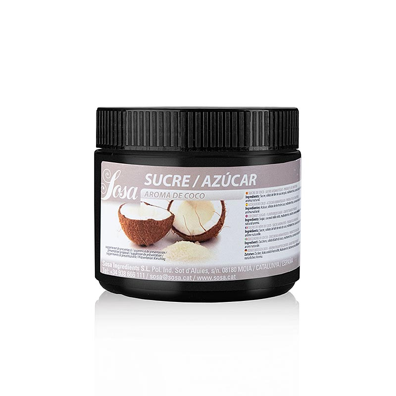 Sucre Sosa à la noix de coco (39287), 450 g - Ajoutez une touche de saveur tropicale à vos plats avec ce sucre unique, qui combine le goût sucré du sucre de canne avec l'arôme crémeux et légèrement sucré de la noix de coco Parfait pour agrémenter les desserts, les gâteaux, les smoothies ou les cocktails