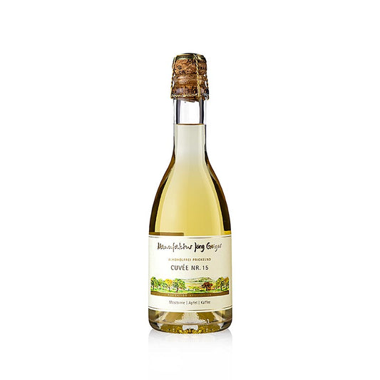 Jörg Geiger Alkoholfrei Prickelnd Cuvée 15, 375 ml - Sekt pétillant sans alcool Cuvée 15 de Jörg Geiger, élégante bouteille de 375 ml, élaboré à partir d'ingrédients soigneusement sélectionnés, offre une expérience gustative raffinée sans alcool, parfait pour toutes les occasions, un soupçon de luxe dans le verre