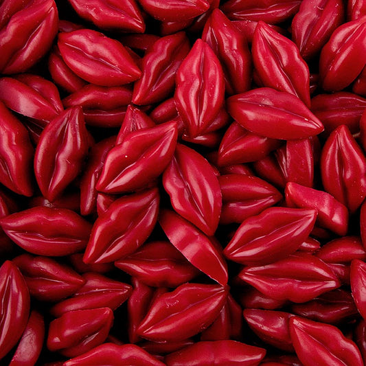 Lèvres en chocolat rouge Hot Lips, emballées individuellement, 3x1,5cm, 386g, 177pcs