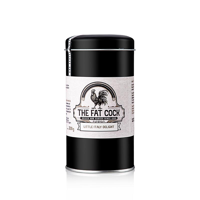 Mélange d'herbes The Fat Cock - Little Italy Delight, mélange de condiments, 200 g - mélange d'épices polyvalent pour la cuisine italienne, parfait pour les pâtes, la pizza, le risotto et autres classiques italiens
